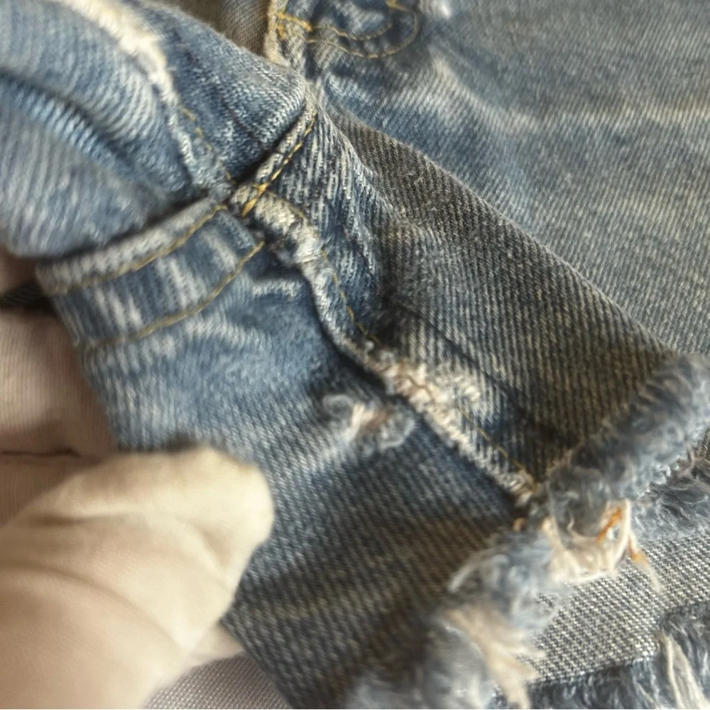 Lee vintage denim shorts junior sz 11 women 2/4 frayed 90s blue boho hippie USA - Picture 9 of 16